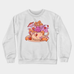 Sapphic Frog Toadstool Tea Cup Crewneck Sweatshirt